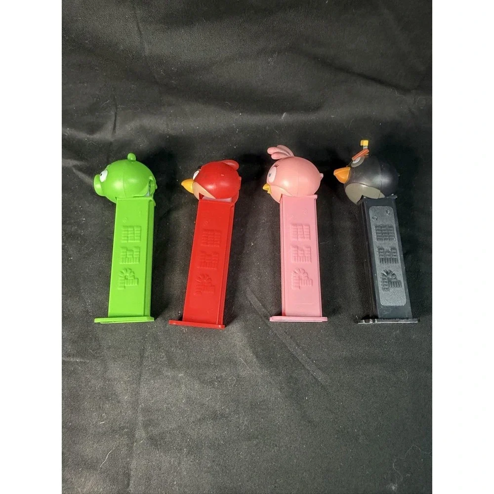 PEZ Angry Birds Dispensers Set 4 Red Green Pig Stella Bomb